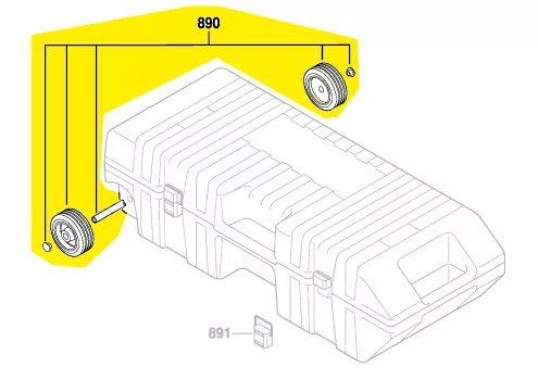 Set de roues pour valise GSH 16-28 et GSH 16-30 Bosch